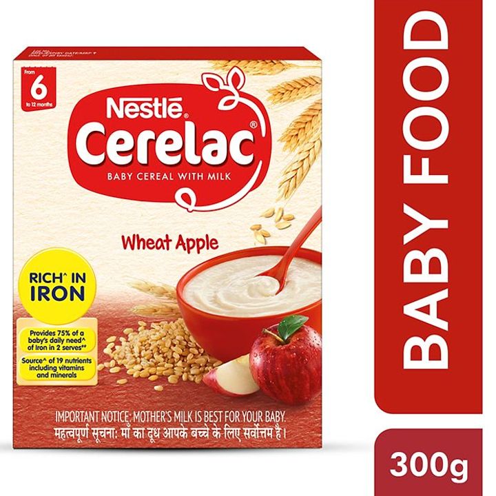 Cerelac Wheat Apple 300 g (From 6 To 24 Months)