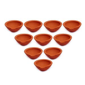 Diwali Terracotta Diya Plain Kodiya 3 inch inch (6 Pieces Set)