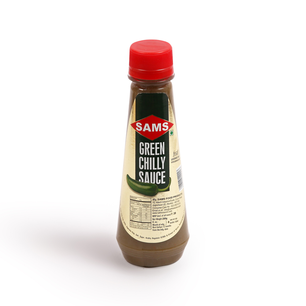 Sams Green Chilli Sauce 200 g