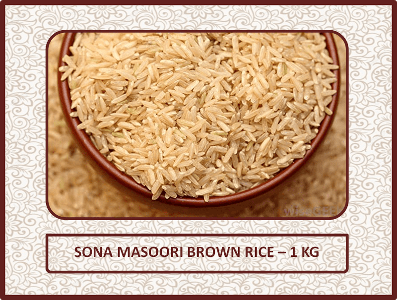 Brown Sona Masoori Rice Loose Packing1 kg