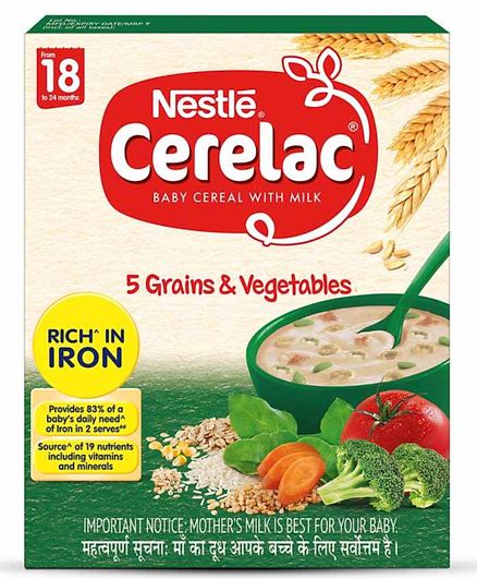 Cerelac 5 Grains & Vegetables 300 g (From 18 To 24 Months)