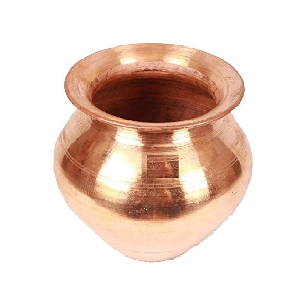 Pooja Lota Plain Round  (Copper)