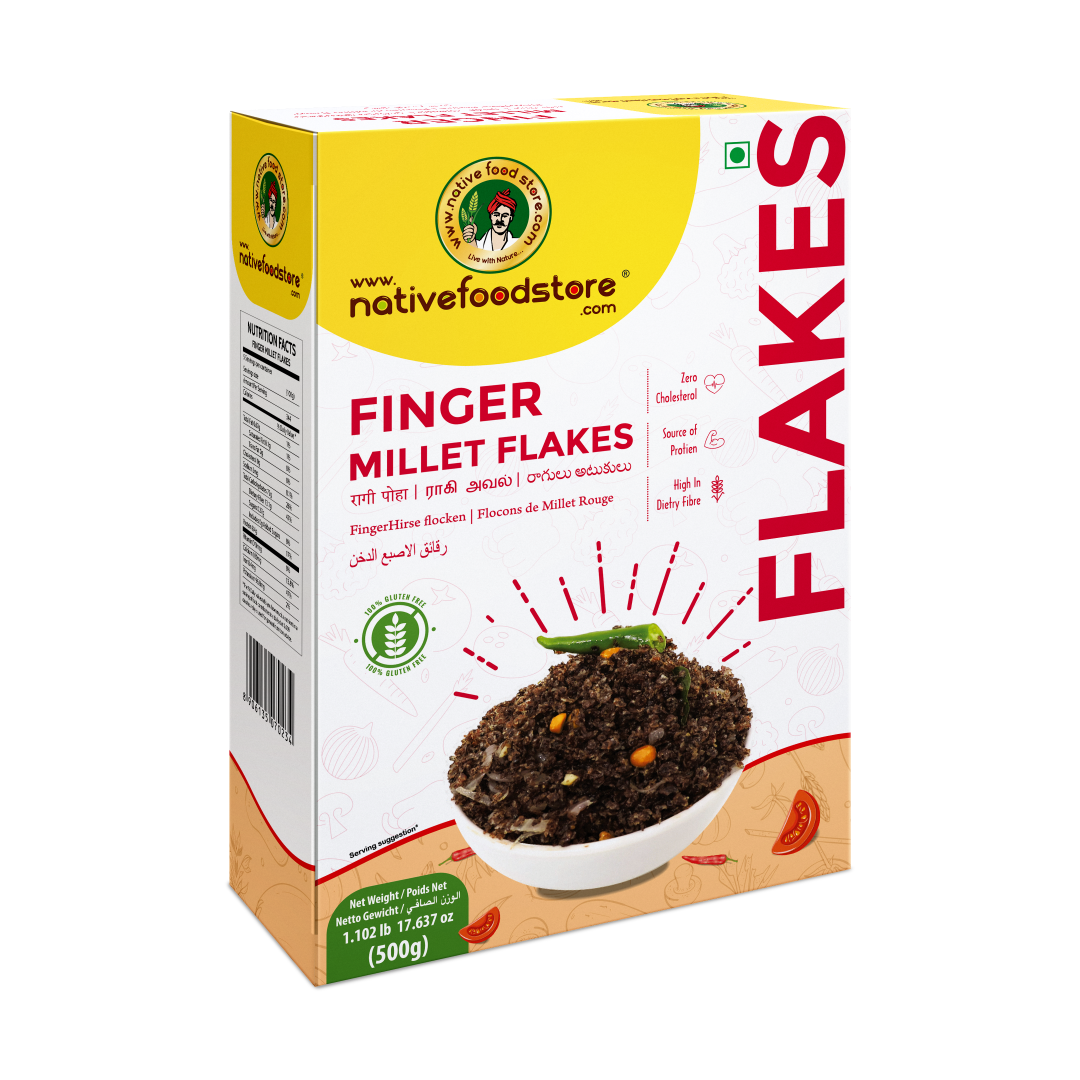 Native Food Store Ragi/Finger Millet Flakes 500 g