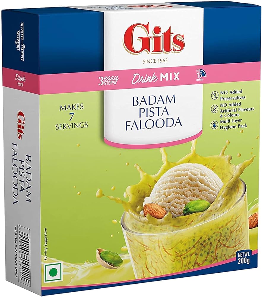 Gits Badam Pista Falooda Mix 200 g (Makes 6 Servings)