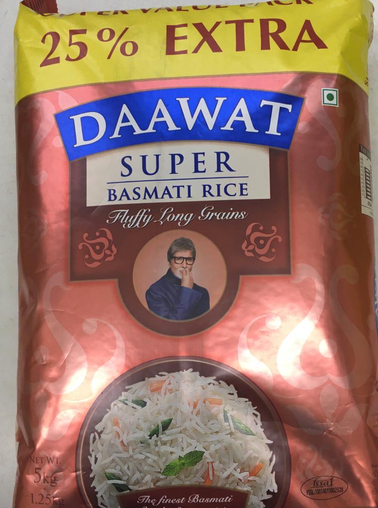 Daawat Super Basmati Rice 6.25 kg