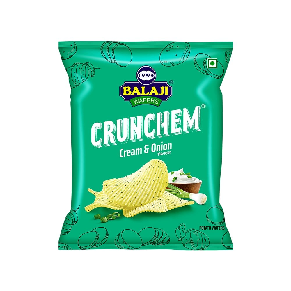 Balaji Wafers Crunchem Cream & Onion Flavour 135 g