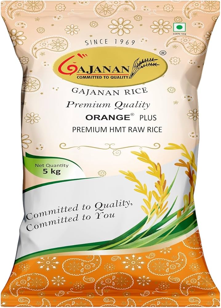 Gajanan Orange Plus Premium Hmt Raw Rice 5 kg