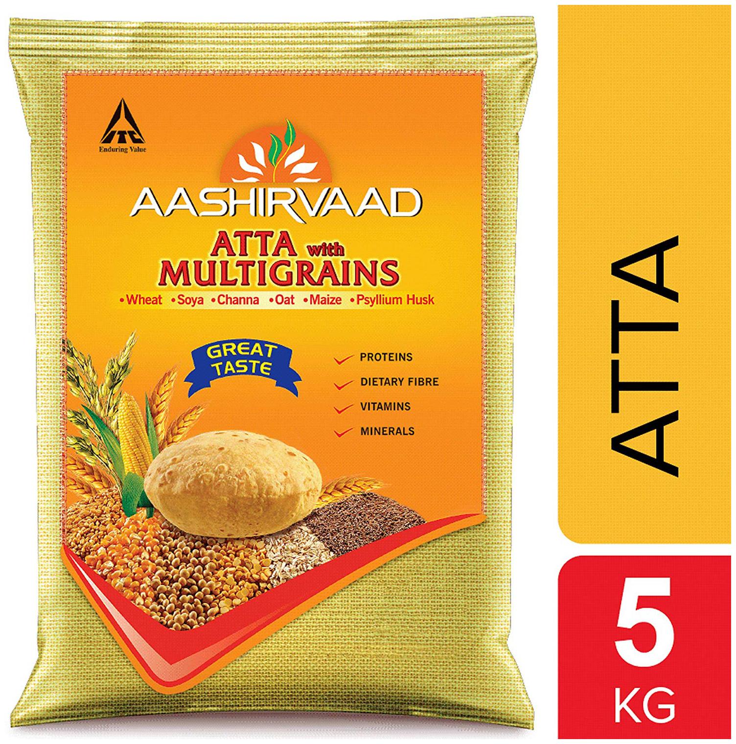 Atta Aashirvaad Multigrain 5kg (Whole Wheat Flour/India)